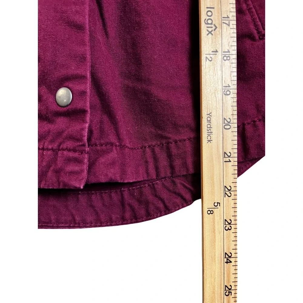 Old Navy Kids Burgundy Utility Hooded Parka Jacket Cinched Waist Size M 8